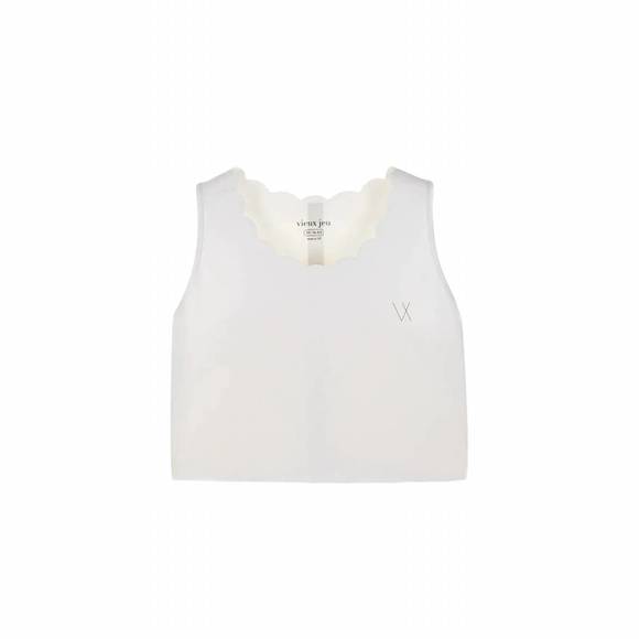 VIEUX JEU Tops - NEW VIEUX JEU women's rosa top in white